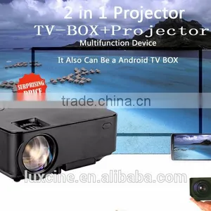 New Arrival! PTP200C 2 in 1 LED Projector + TV BOX 2000 Lumens in Android WIFI Bluetooth Smart Beamer thumbnail-4