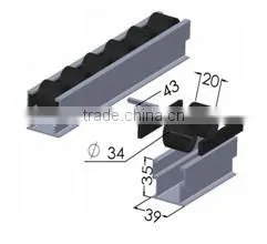 JY-2045|U-shape Groove Track Roller Bearings|Aluminum Alloy Roller Track|Srorage System Transfer Conveyor Roller thumbnail-4