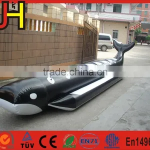 2016 Hot Summer Water Park Inflatable Whale Banana Boat For Sale thumbnail-4