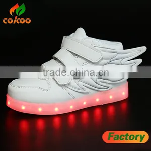 China 8 Years Factory Led Light up Kids Shoes Led Sneakers for Kids Wing Shoes for Boys Girls Promotion thumbnail-1