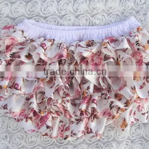 Boutique Newborn Toddlers Underwear Baby Lace Bloomer Satin Ruffle Pants Diaper Cover With Bow thumbnail-4
