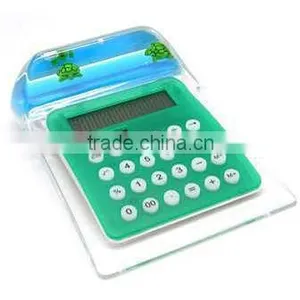 12-digits Solar Power Aqua Insert Floater Oil Liquid Calculator for Promotional Item thumbnail-1