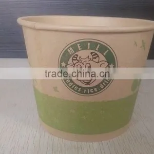 Natural Color Print Logo Disposable Paper Bowl thumbnail-3