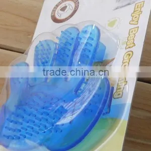 PVC Material Five Finger Soft Brush Comb for Pet Bathing thumbnail-3