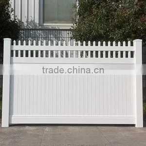 PVC Private Fence With Picket or Lattice thumbnail-1