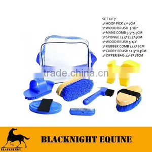 HORSE GROOMING KIT SET OF 7 EQUESTRIAN WHOLESALE HORSE GROOMINGK KIT HORSE HAIR BRUSH KIT HORSE GROOMING KIT HORSE BRUSHE KITS thumbnail-1