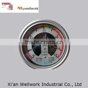 High Quality High Standard Stainless Steel Rods SF6 Gas Density Gauge thumbnail-1