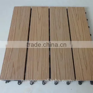 Good Selling Plastic Wood Composite Terrace/Garden Tile Plastic DIY Decking thumbnail-1
