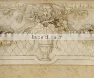 French Style Marble Fireplace Mantel With Lady Statue thumbnail-2