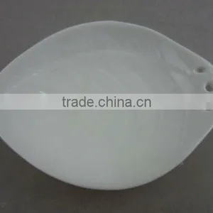 Stock White Porcelain Leaf Dish thumbnail-1