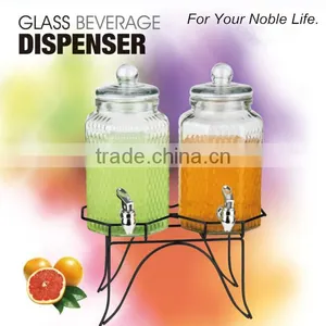 2pcs Glass Beverage Dispenser Set thumbnail-1