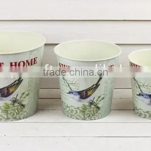 Hot Sale Paper Decal Planter Metal Sweet Home Decor Pot,interior Decorative Pots thumbnail-1
