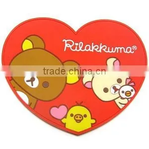 Heart Sahpe Soft Pvc Cup Mat thumbnail-1