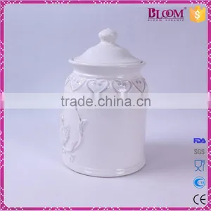 Ceramic White Custom Sugar Pot With Lid thumbnail-2