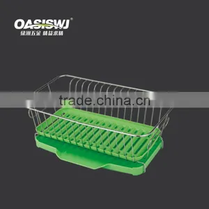 Stainless Steel Multi-function Kitchen Dish Rack With Color Silicone Storage thumbnail-1