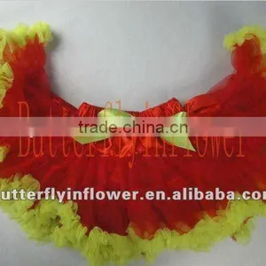 Pretty Lovely Girls Red Pettiskirts Fluffy Red Skirt Chiffon Pettiskirts Tutu thumbnail-1