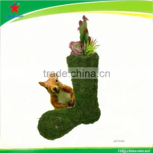 Nice Green Moss Boot Planter for Garden Decor thumbnail-1
