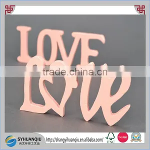 Wooden Handmade Craft Letters for Wedding Love Made of Plywood Wall Decor thumbnail-1