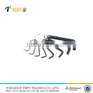 Carbon Steel 10pc Hand Tool Adjustable Hex Key Wrench With Black Surface thumbnail-1