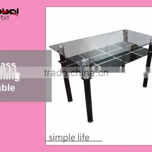 Simple Design Square Glass Coffee Table Kitchen Glass Dining Table thumbnail-3