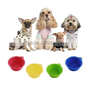 Fashion Silicone Collapsible Pet Supplies Pet Dog Kitten Feeding Water Feeder Travel Bowl Dish Feeder Dogs Dog Shop thumbnail-1