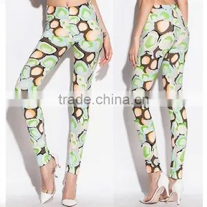 2015 OEM Factory New Arrival Top Fashion Knit Stretchy Printing Fashion Leggings for Women thumbnail-3