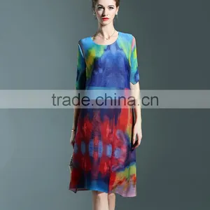 Fancy Wash Printed Women Camo Draped Dresses thumbnail-3