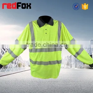 T-shirt With Aztec Print Short Sleeve Reflective Safety T-shirt for Worker Safety Yellow T-shirt thumbnail-1