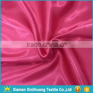 Hot Selling Cheap Pink Color 100% Polyester Breathable Satin Fabric thumbnail-3
