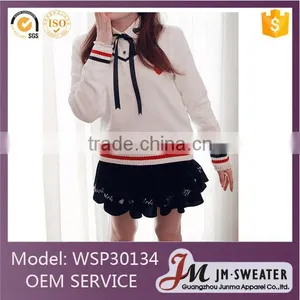 Stylish New Design V Neck Students School Uniform Woolen Computer Knit Pullover Sweater thumbnail-1
