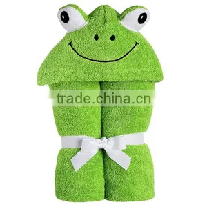 Trade Assurance Applique Animal Baby Hooded Towel Fabric Cotton/custom Terry Baby Towel With Hood for Bath thumbnail-2