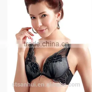 Newest Style Ladies Mystery Black Push up Women Sexy Bra thumbnail-1