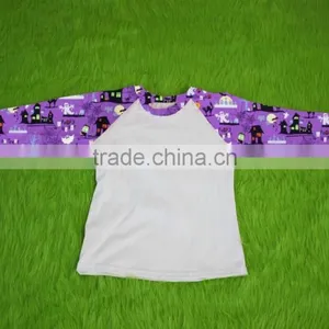 Wholesale Halloween Raglan Baby Girl Cotton Shirt Kids Long Sleeve Clothes Shirt Boutique Children Girl Halloween Raglan Fall thumbnail-2