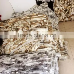 8 Colors Top Quality Dyed Color Wholesale Prices Rex Rabbit Skin Fur Carpet Chinchilla Rex Rabbit Fur Blanket thumbnail-2