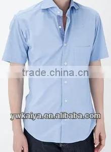 2014 New Casual Mens Short Sleeve Shirt One Pocket thumbnail-1