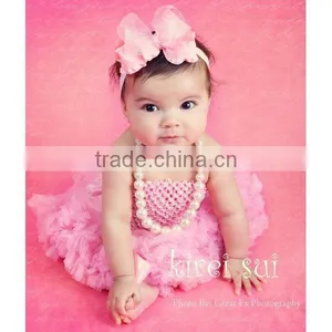 Baby Girls Light Pink Crochet Tube Top NB-12M thumbnail-1