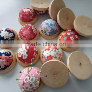 Pin Cushion With Wooden Base OEM Service thumbnail-4