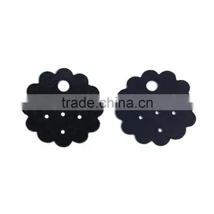 Paper Jewelry Display Card Flower Black 4.3cm(1 6/8") x 4.3cm(1 6/8"), 1 Piece thumbnail-3