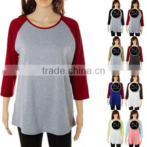 LOW MOQ 3/4 Sleeve Women Shirt thumbnail-3