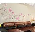 Custom Long Branches and Red Flower Wall Sticker F102 thumbnail-1