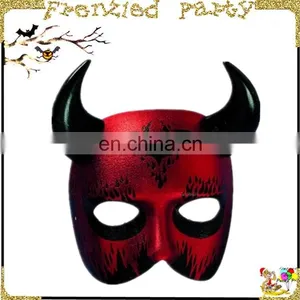Halloween Devil Scary Gold Blocking Party Mask FGM-0106 thumbnail-1