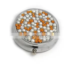 Color Full Crystal Pill Box Metal Mini for Wholesale thumbnail-1