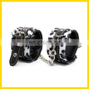 PU Leather Wrist & Ankle Cuffs Restraints Erotic Toy for Men thumbnail-1