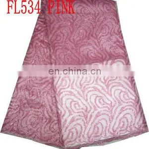 High Quality African French Lace/organza Lace/sequin Lace (FL534) thumbnail-2