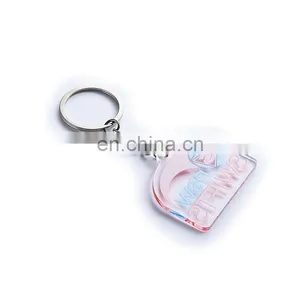 Custom Printed Transparent Acrylic Keychain, Plastic Keychain thumbnail-4