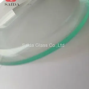 Custom 10mm Thickness Clear Tempered Glass Round Shape With 10mm Beveled and Holes thumbnail-1