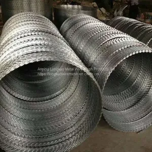 Razor Barbed Wire/ Razor Wire/razor Blade Wire Fence，Galvanized and PVC Coated，Barbed Wire thumbnail-5