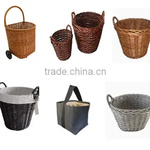 Wicker Basket For Firewood or Sundries thumbnail-1