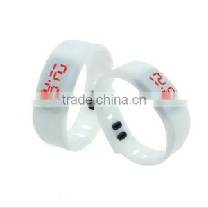 New Colorful Mens Womens Silicone LED Rubber Bracelet Touch Digital Wrist Watch thumbnail-5