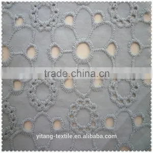 Blue Cotton Embroidering Fabric thumbnail-1
